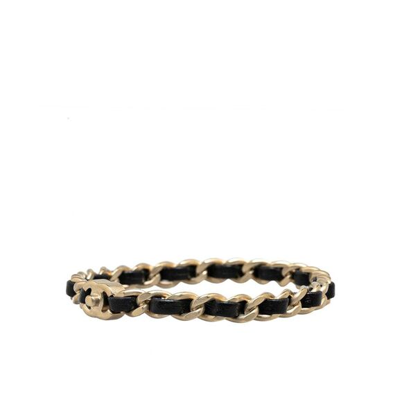 Pre Loved Chanel Gold Plated CC Turnlock Bangle Bracelet - Picture 2 of 5